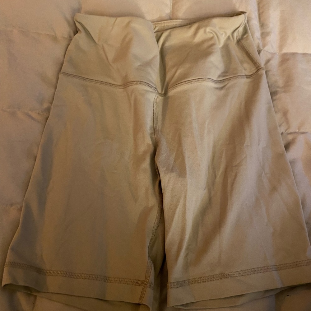 Tan biker shorts